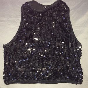 Balera MA Sequin Sleeveless Crop Top